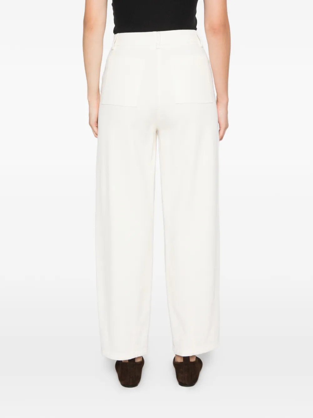 Via Masini 80 Straight broek Beige