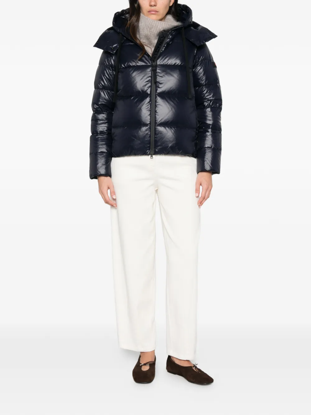 Peuterey Kenid quilted hooded jacket Blauw