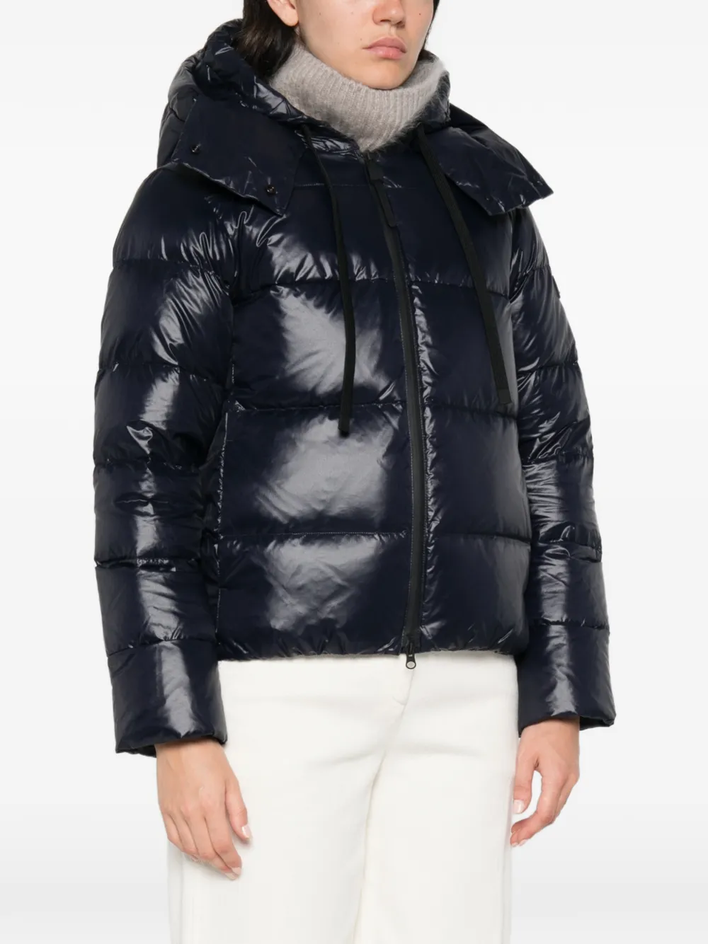 Peuterey Kenid quilted hooded jacket Blauw