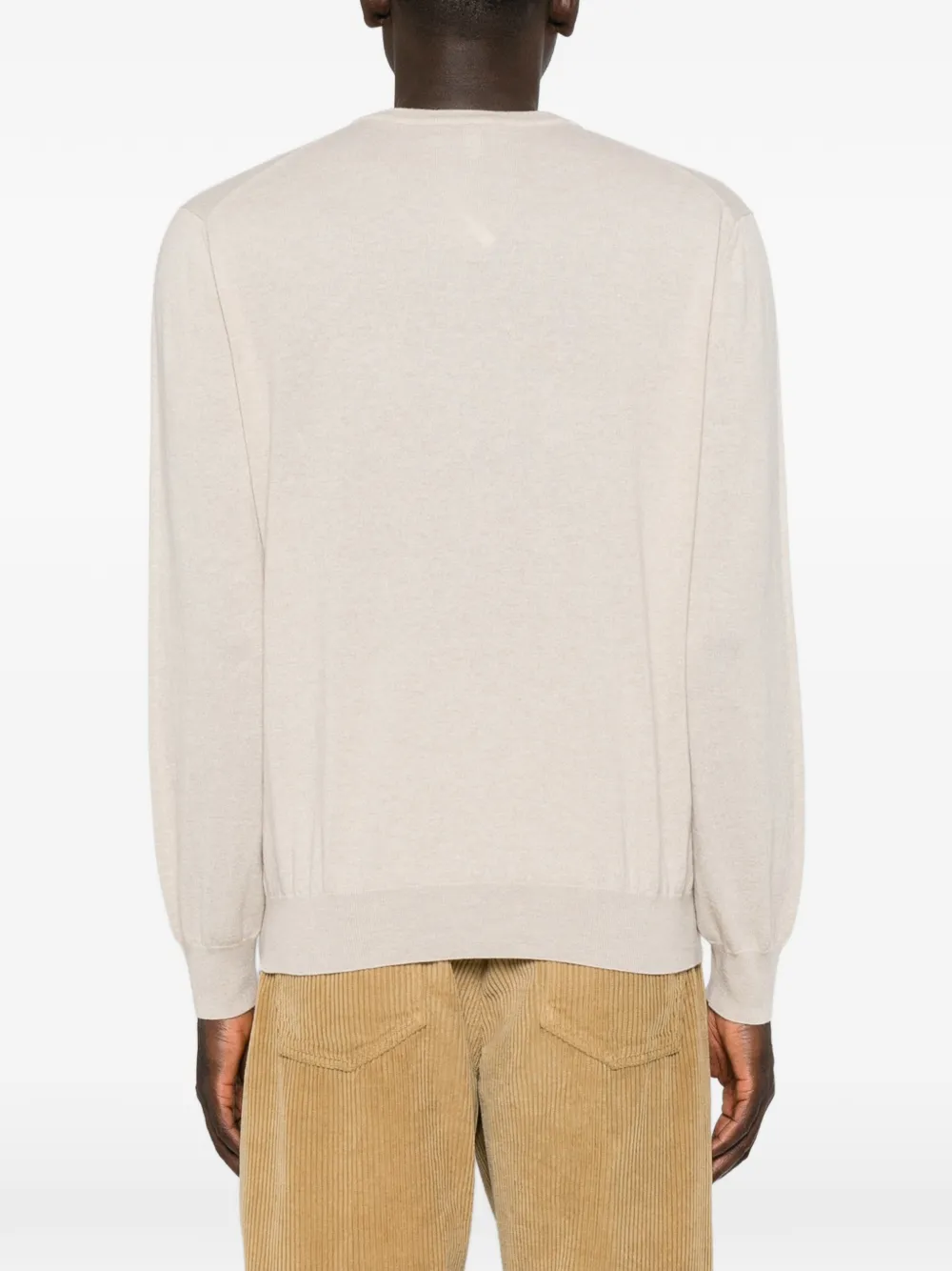 Canali Fijngebreide kasjmier trui Beige