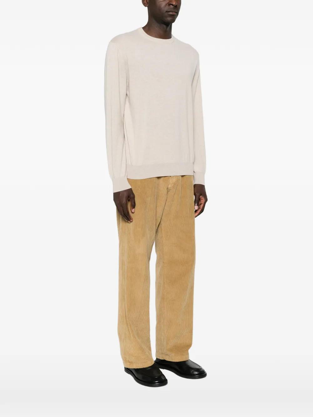 Canali Fijngebreide kasjmier trui Beige