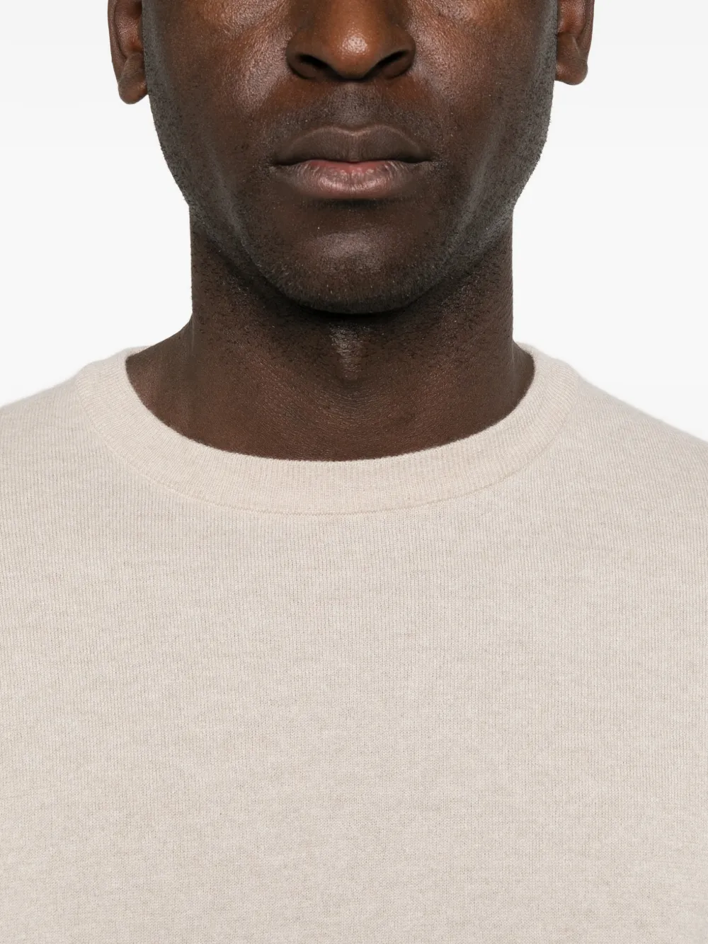 Canali Fijngebreide kasjmier trui Beige