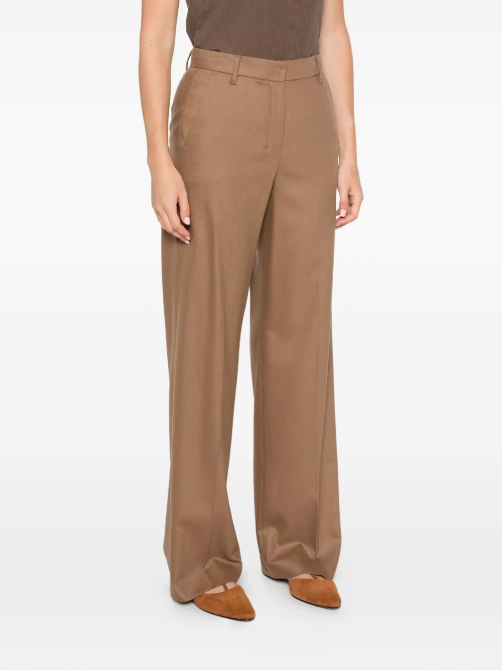 'S Max Mara Straight plooibroek Beige