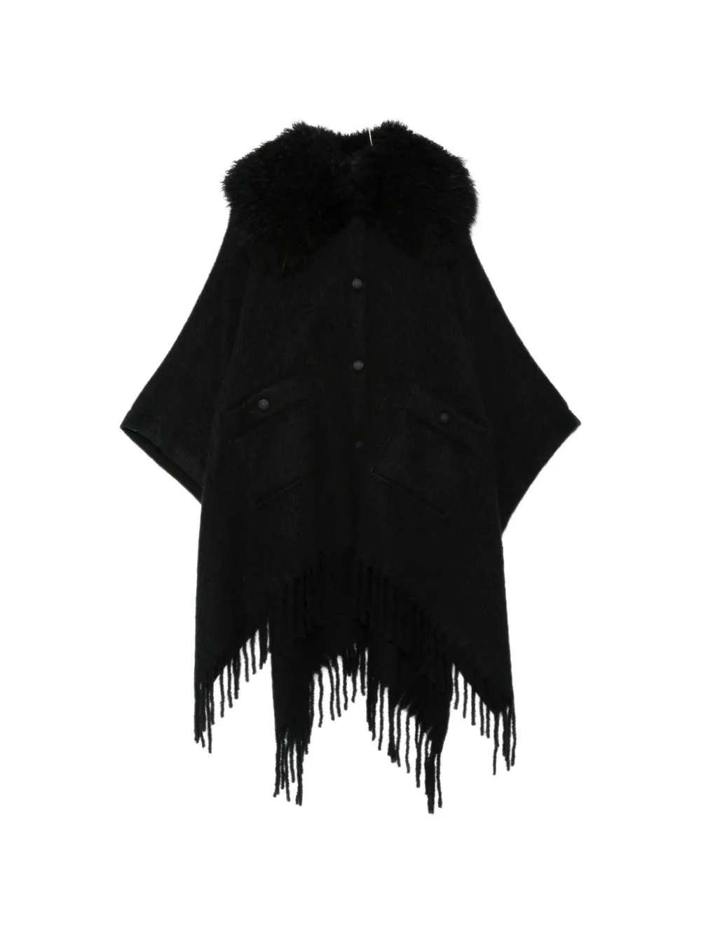Moncler Grenoble fringed cape
