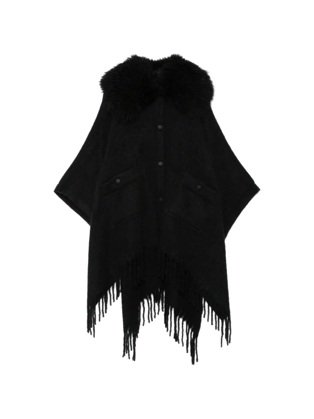 Moncler Grenoble fringed cape