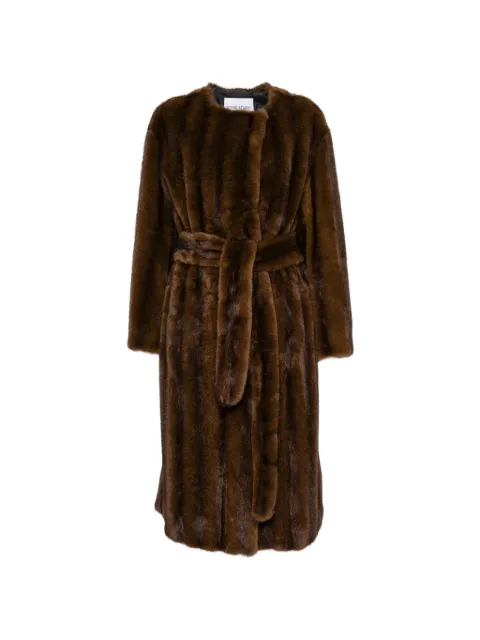 STAND STUDIO Miranda belted faux-fur coat