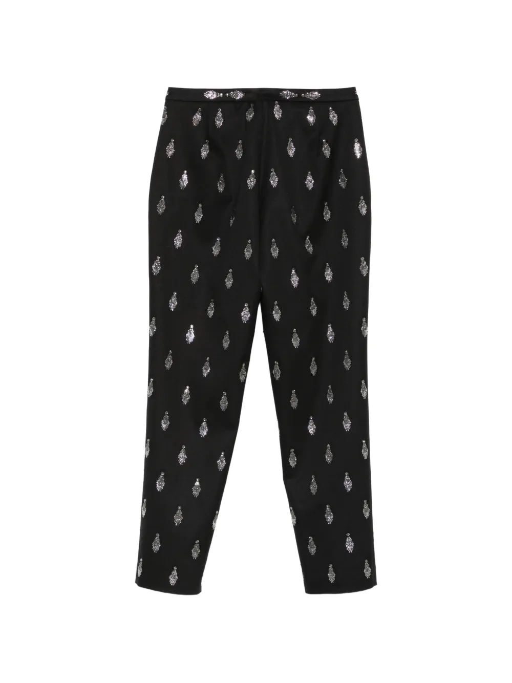 Genny rhinestone-embellished tailored trousers Zwart
