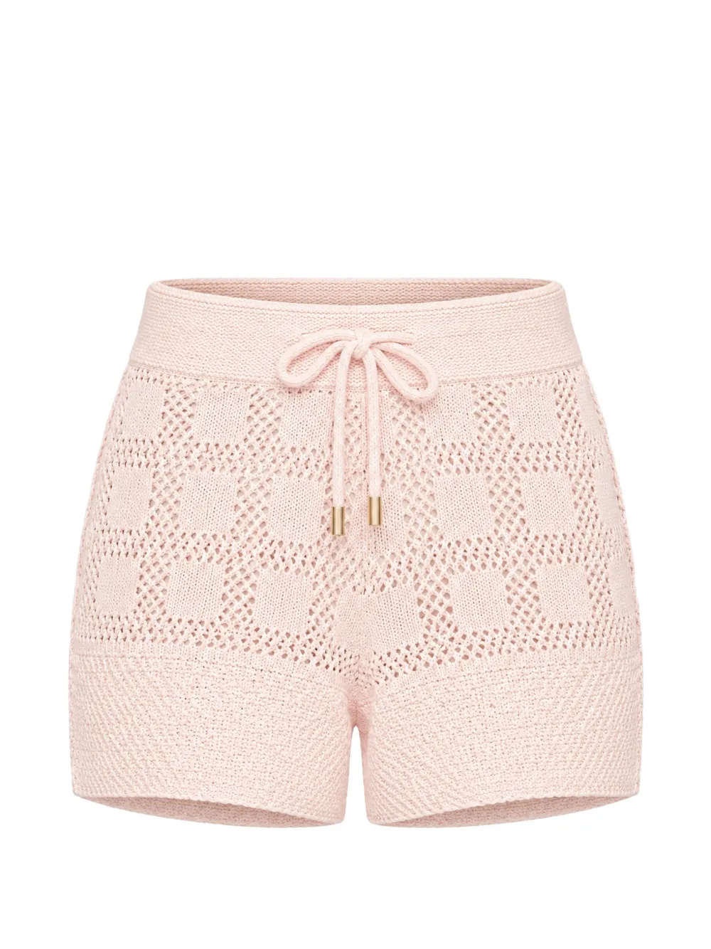 ZIMMERMANN crochet-knit drawstring mini shorts
