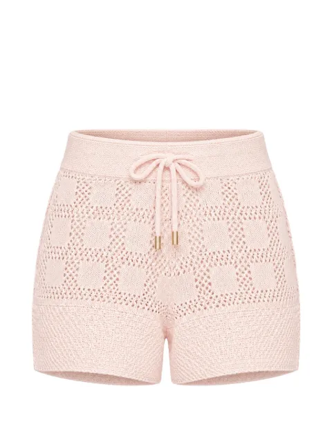 ZIMMERMANN shorts tejidos de crochet con cordones