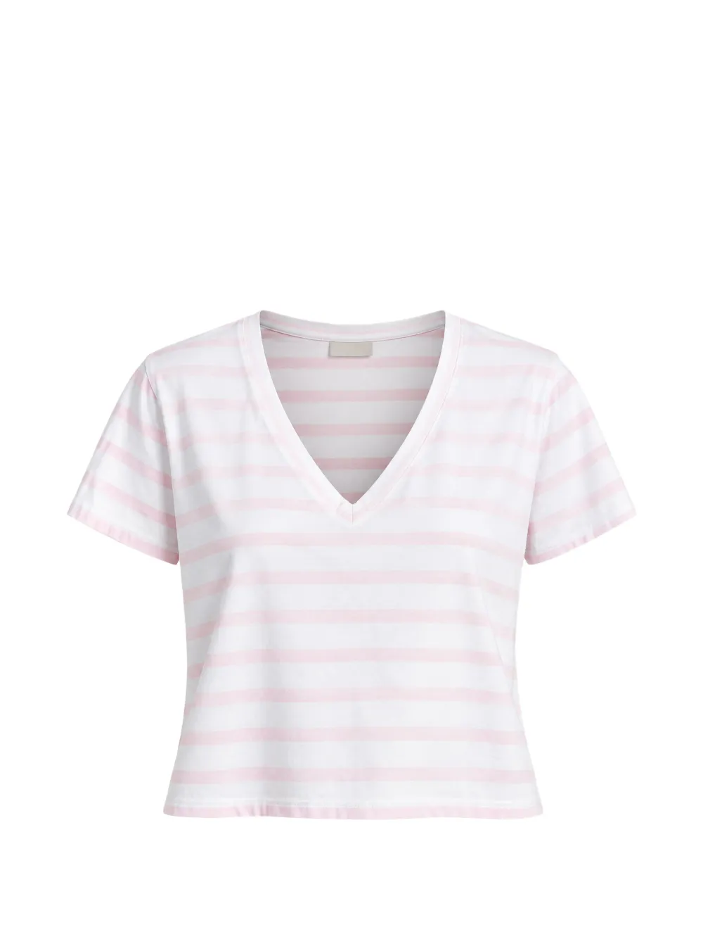 ASKK NY Shrunken V striped V-neck T-shirt