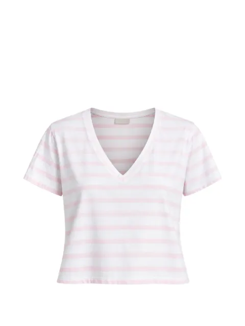 ASKK NY Shrunken V striped V-neck T-shirt