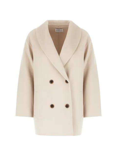 THE DYNAMIS STUDIO double-breasted wool short coat