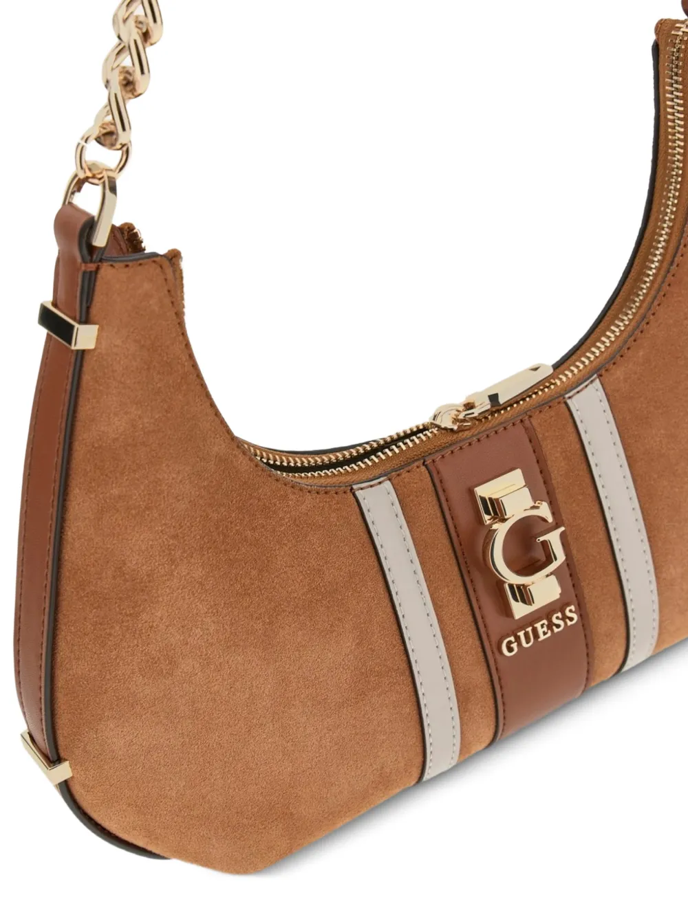 GUESS USA Erenia suède mini-schoudertas Bruin