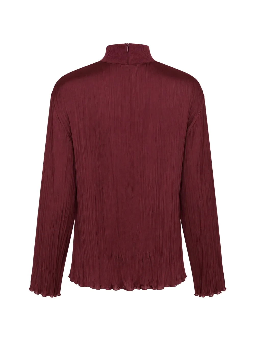Vince crinkled-finish high-neck top Rood
