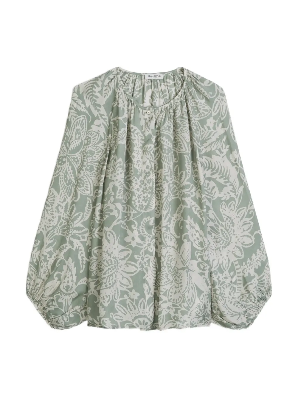 Marc O'Polo floral-print long-sleeve blouse Groen