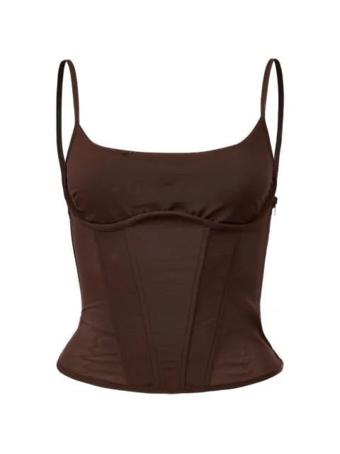 VIKTORIA & WOODS Evocative corset-style camisole top