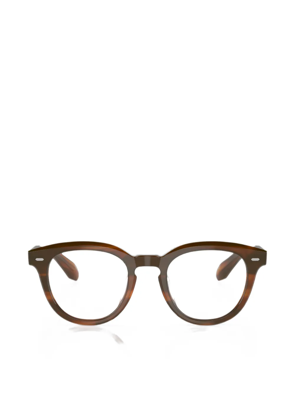Oliver Peoples N.05 bril met rond montuur Bruin