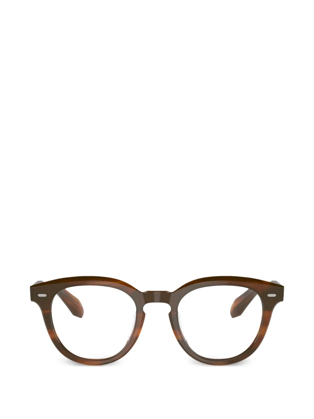 Oliver Peoples N.05 Brille mit rundem Gestell - Braun