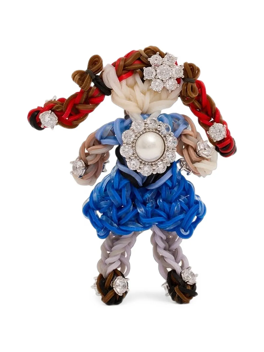 SHUSHU/TONG woven girl-motif brooch