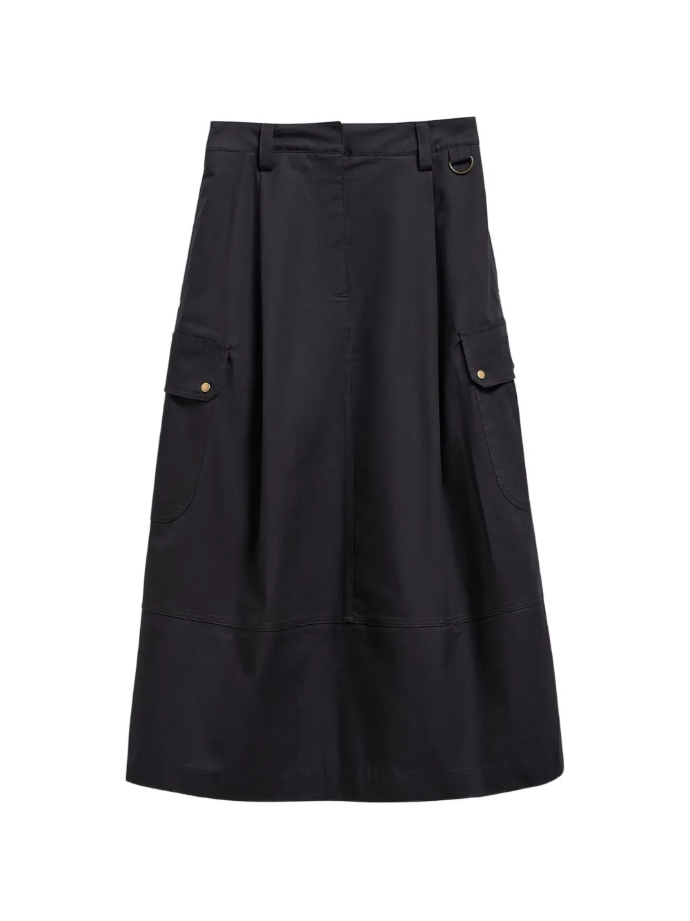 Barbour Carly cargo-pocket A-line midi skirt Zwart