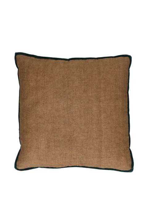 Pomax Alpha Opposites velvet-panel linen cushion