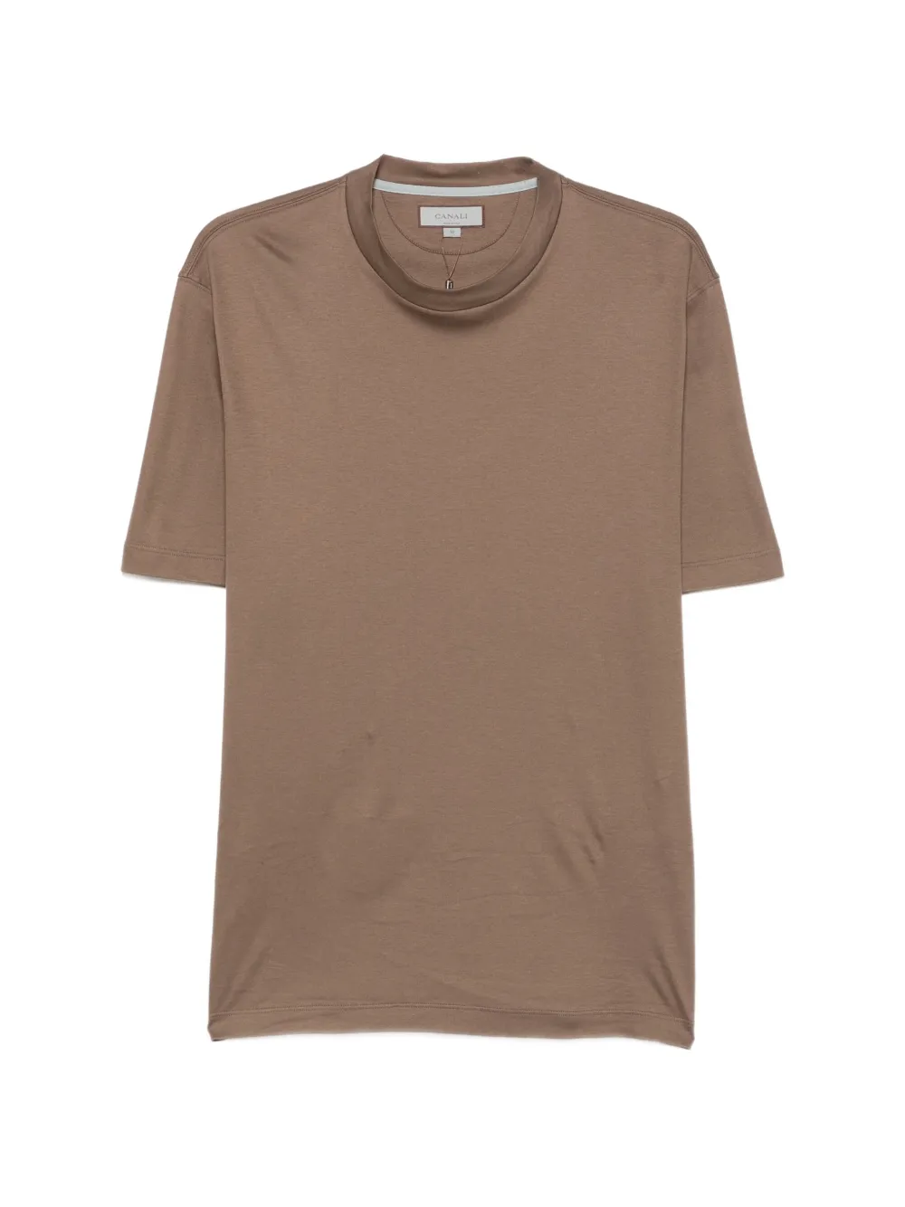Canali crew-neck short-sleeve sweater