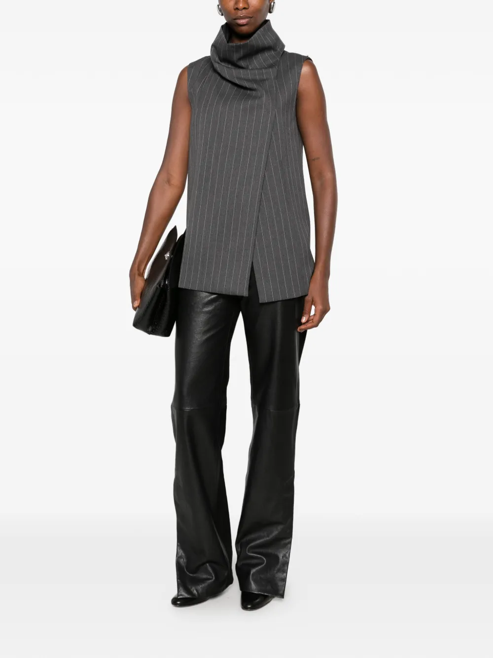 Sportmax Albata gilet met krijtstreep Grijs