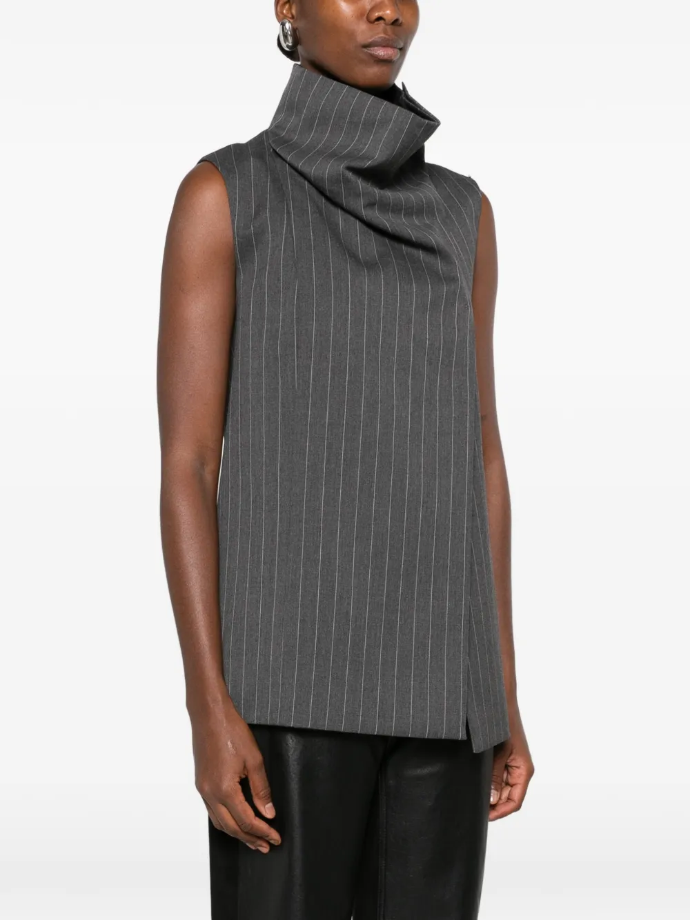 Sportmax Albata gilet met krijtstreep Grijs