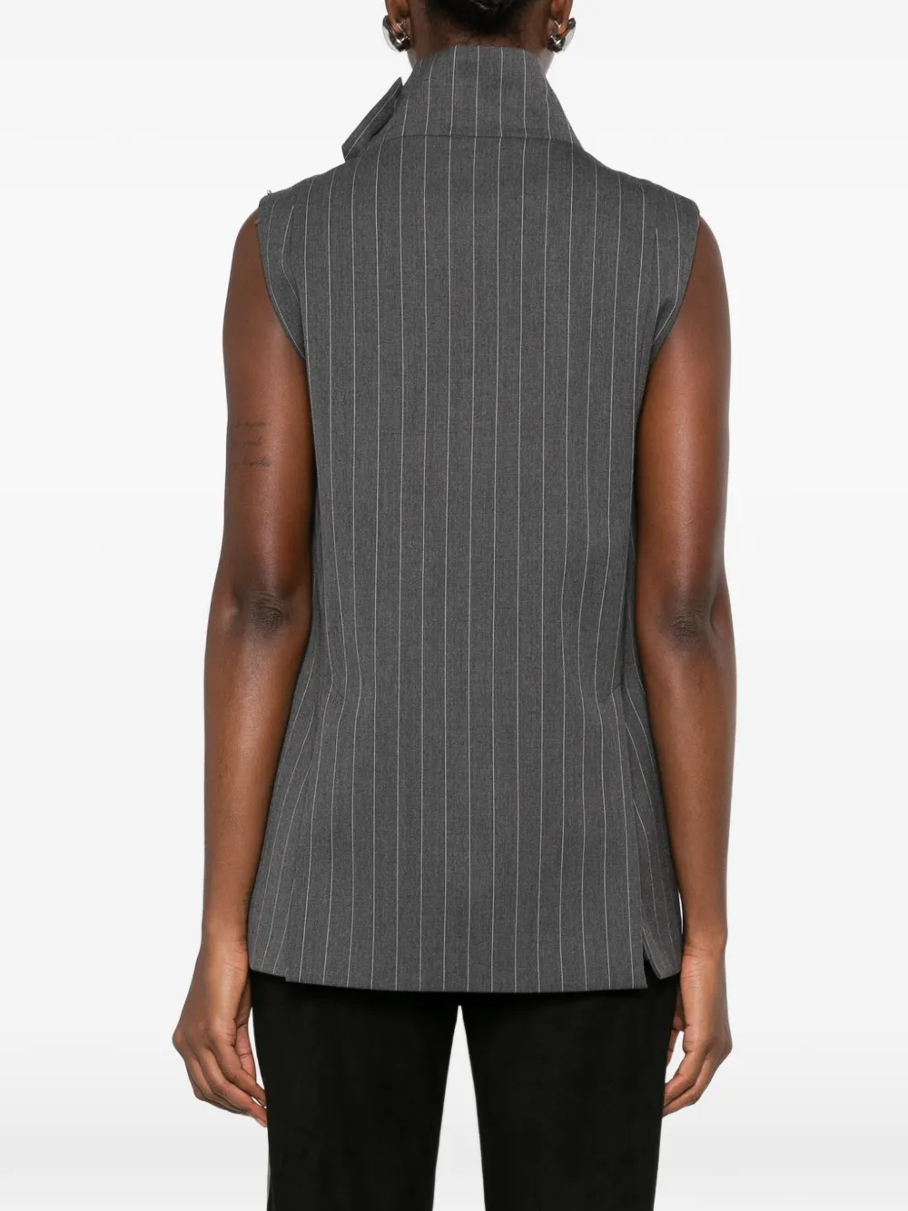 Sportmax Albata gilet met krijtstreep Grijs
