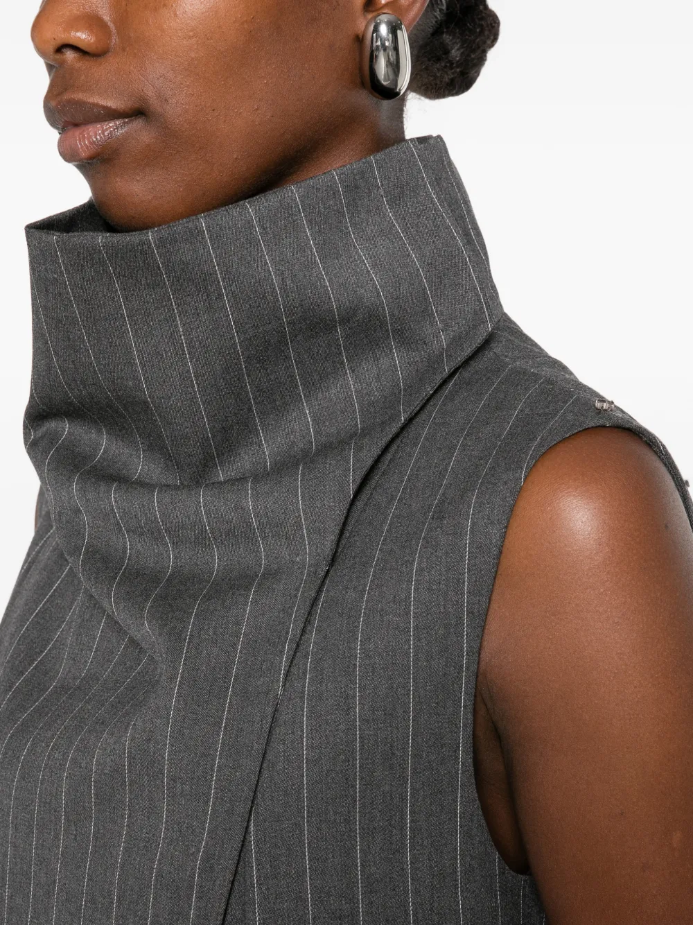 Sportmax Albata gilet met krijtstreep Grijs