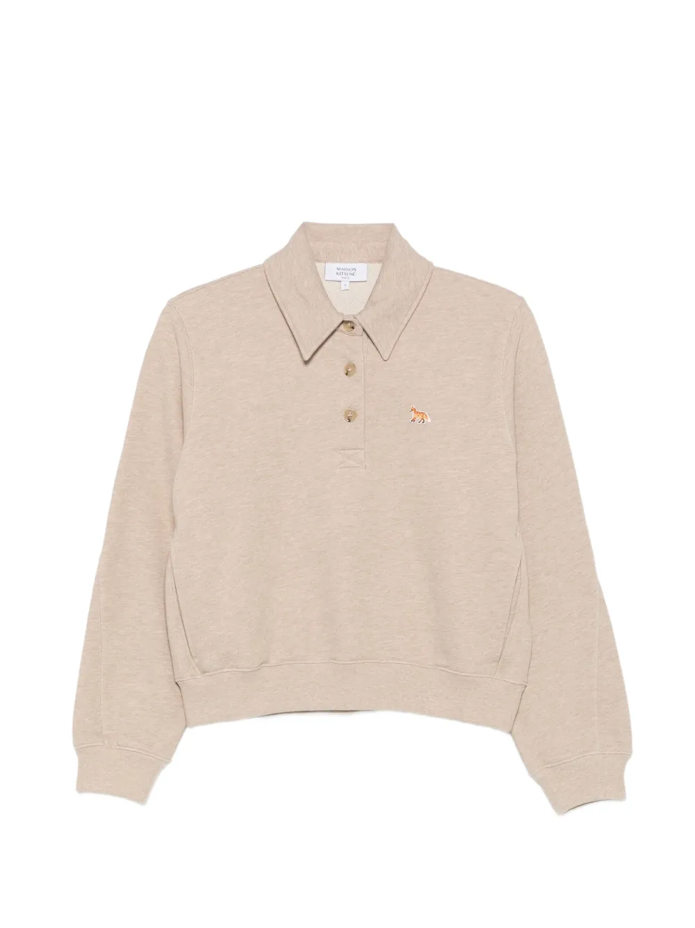 Maison Kitsuné fox-patch polo shirt - Toni neutri