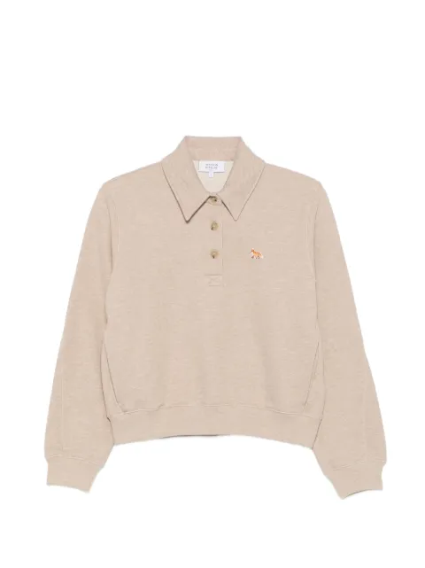 Maison Kitsuné playera tipo polo con parche Fox