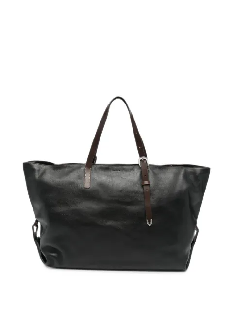 Paul Smith buckled-straps leather holdall 