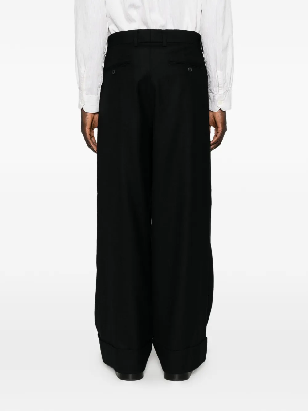 Junya Watanabe MAN pleated wide-leg trousers Zwart