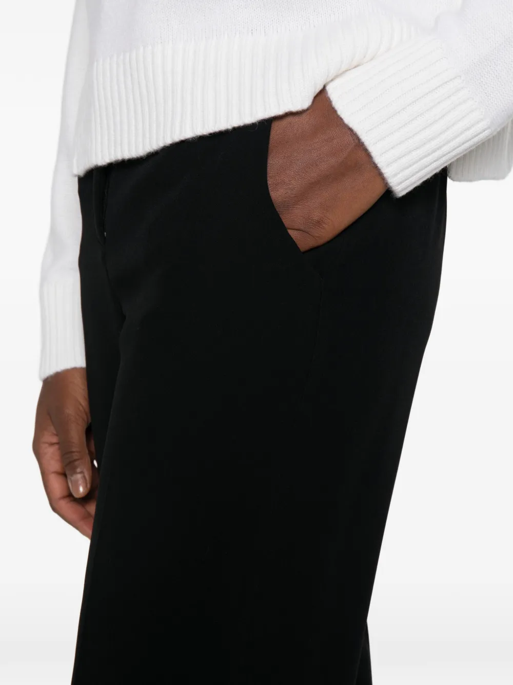 Via Masini 80 High waist broek Zwart