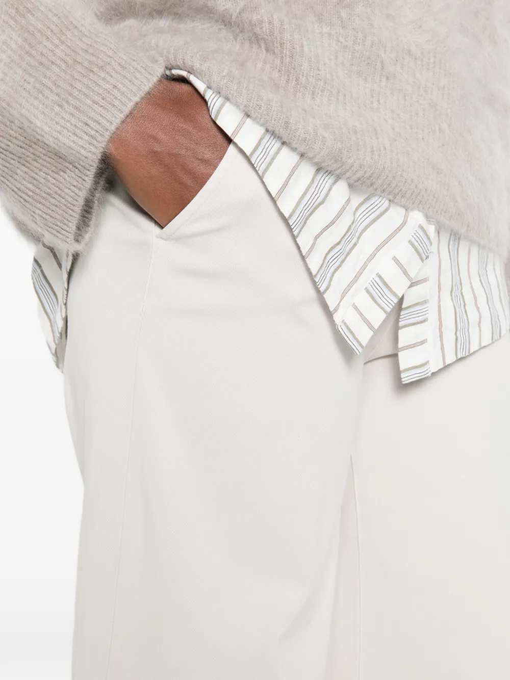 Via Masini 80 Broek met wijde pijpen Grijs