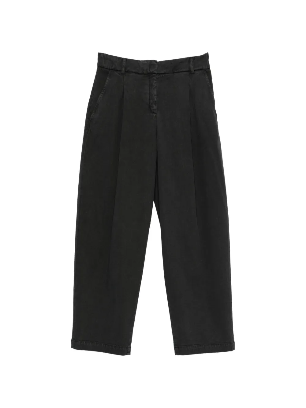 Via Masini 80 pleated straight-leg trousers - Nero