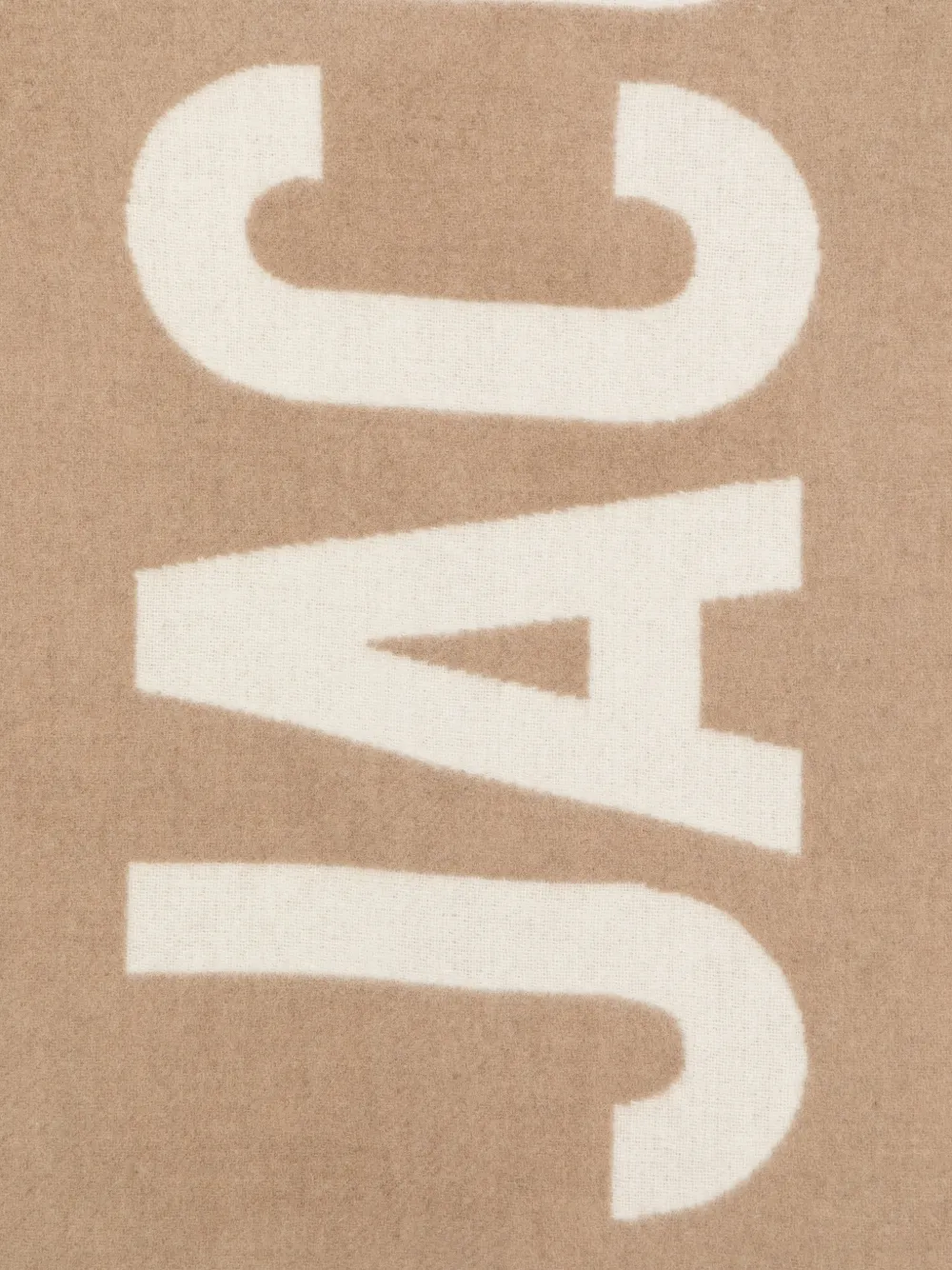 Jacquemus Sjaal met logo-intarsia Beige