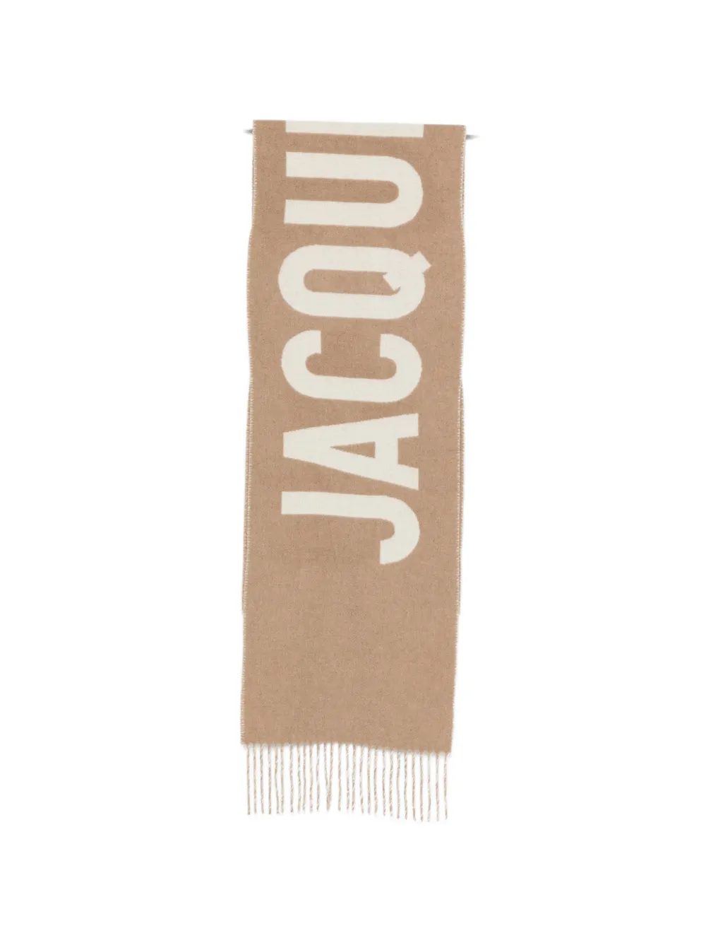 Jacquemus logo-intarsia fringed scarf