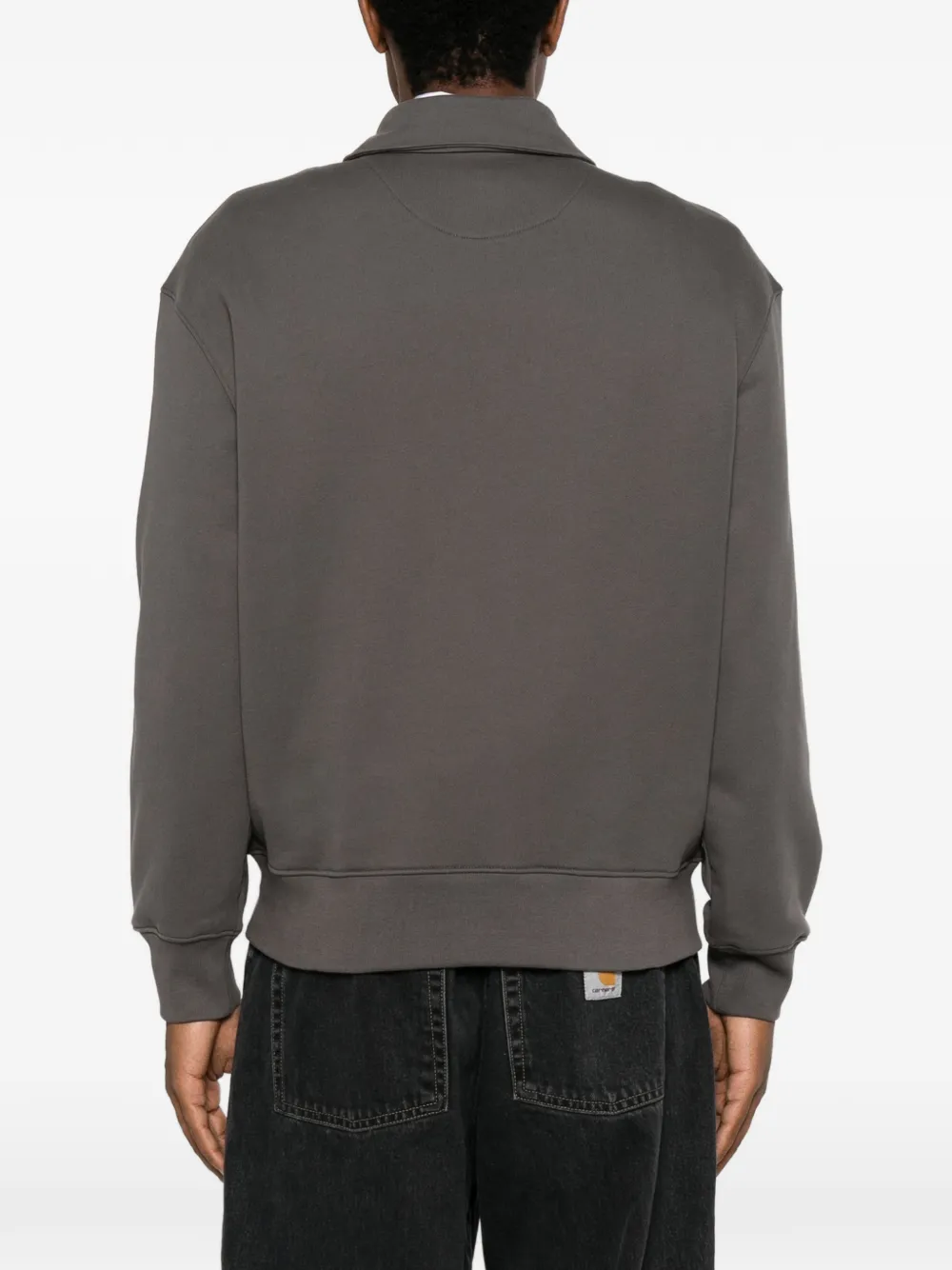 Maison Kitsuné Trui met kwartrits en vossenpatch Grijs