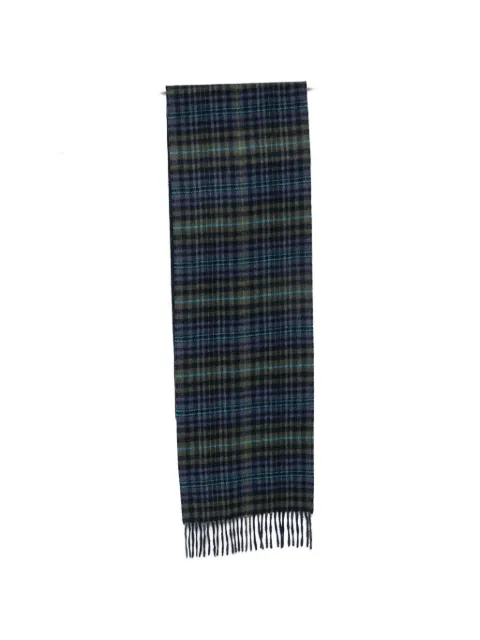 Paul Smith check-pattern fringed scarf