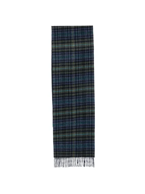 Paul Smith check-pattern fringed scarf