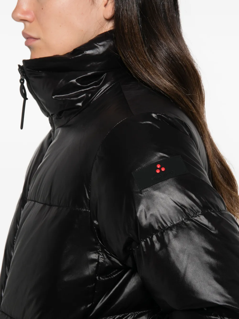 Peuterey quilted high-neck jacket Zwart