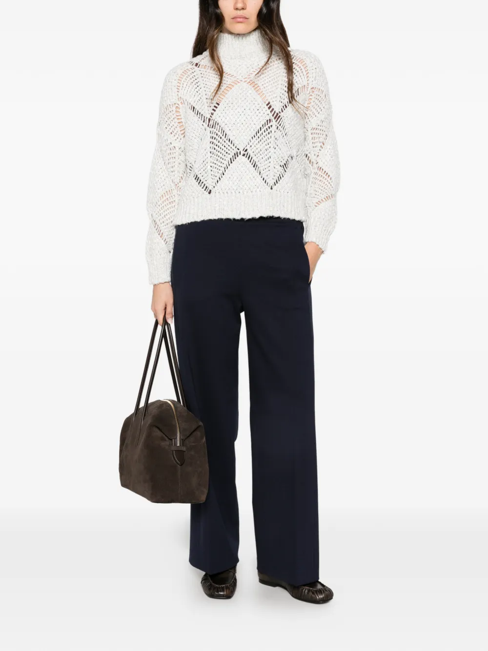 Via Masini 80 Broek met wijde pijpen Blauw