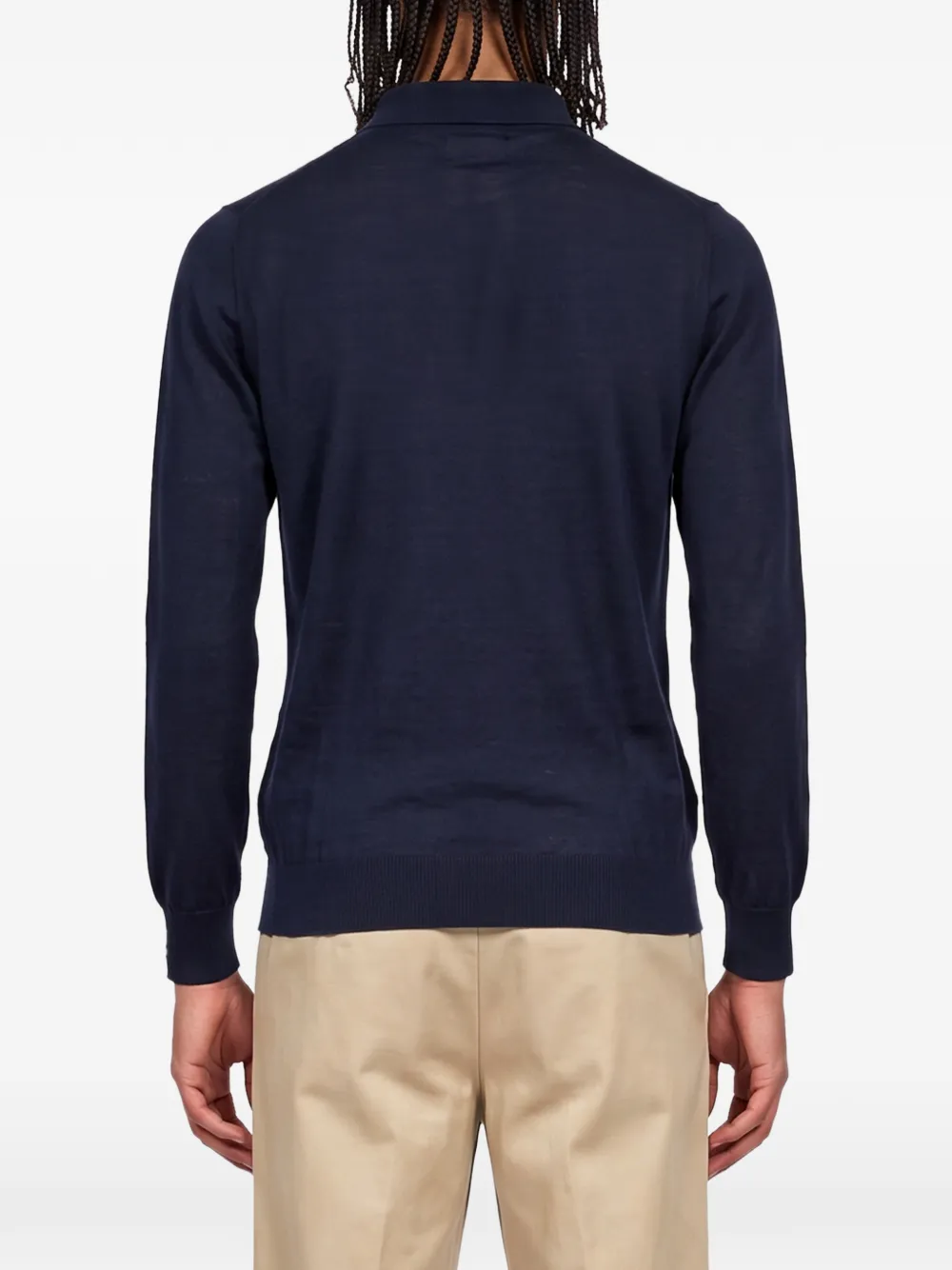 Kangra Poloshirt met lange mouwen Blauw
