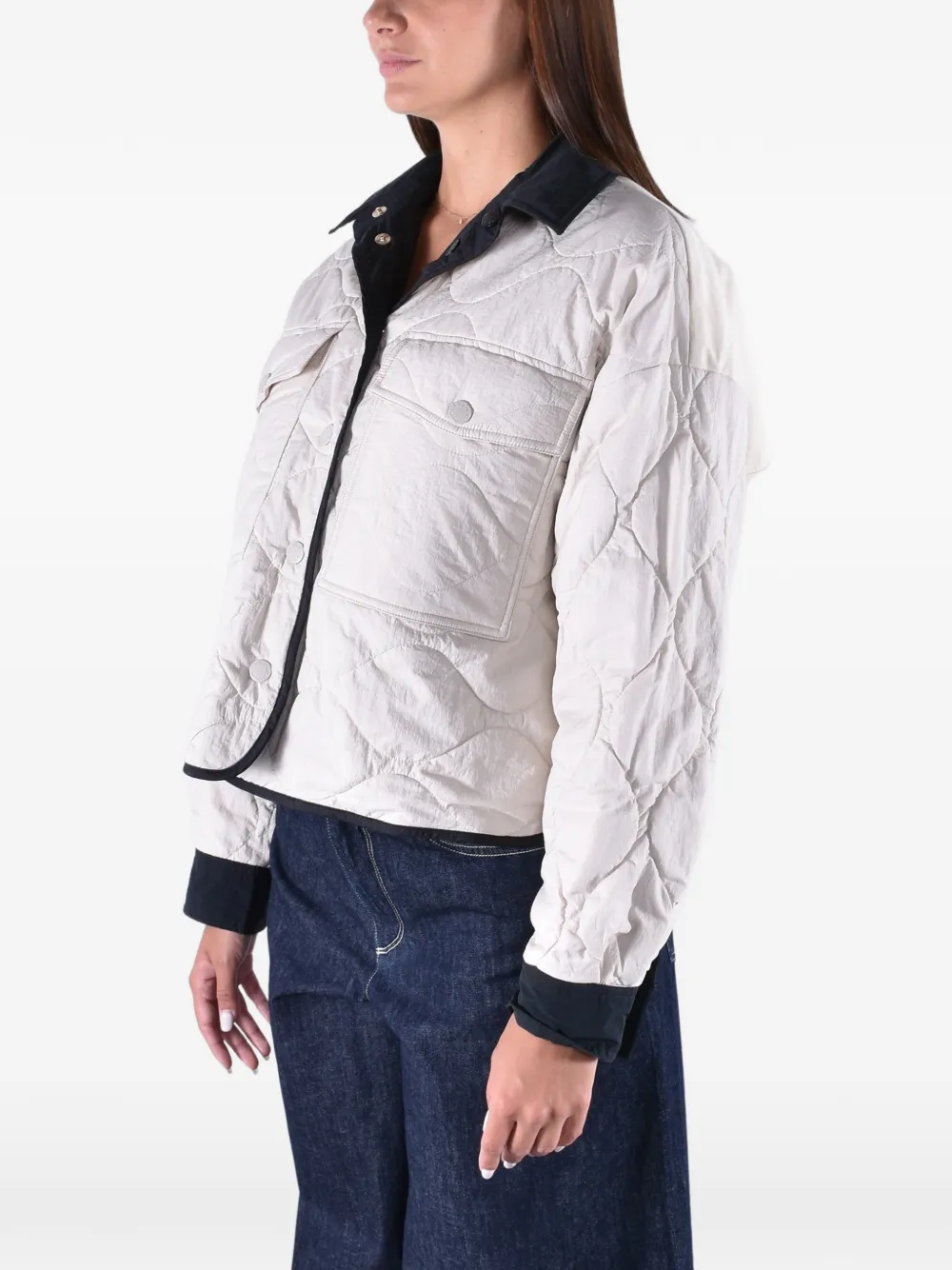 Weekend Max Mara reversible quilted jacket Beige