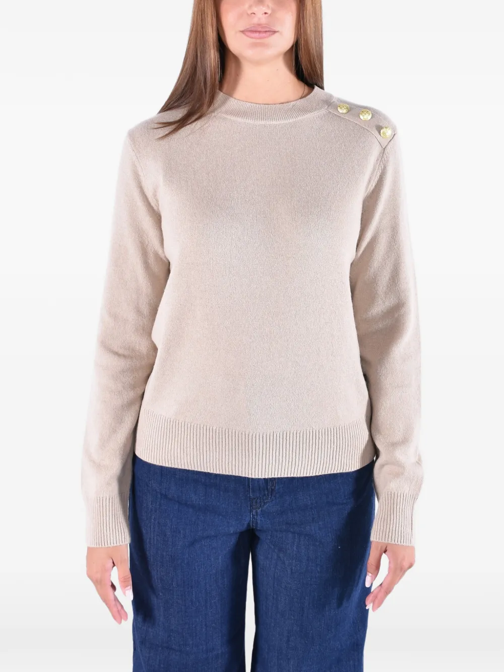 Barbour Penny button-detail crew-neck sweater
