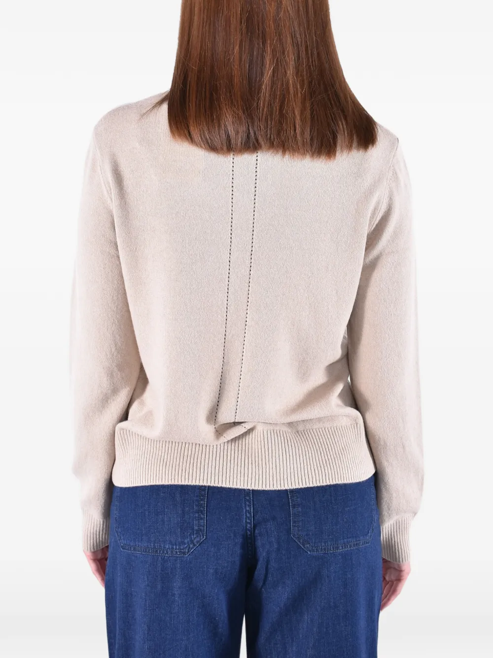 Barbour Penny button-detail crew-neck sweater Beige