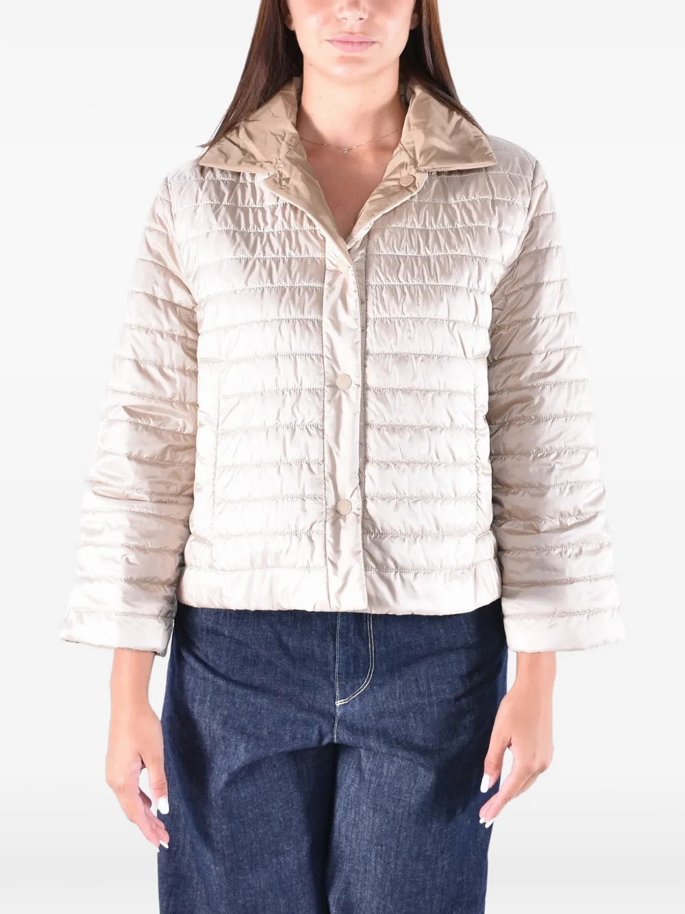 Weekend Max Mara reversible quilted jacket Beige