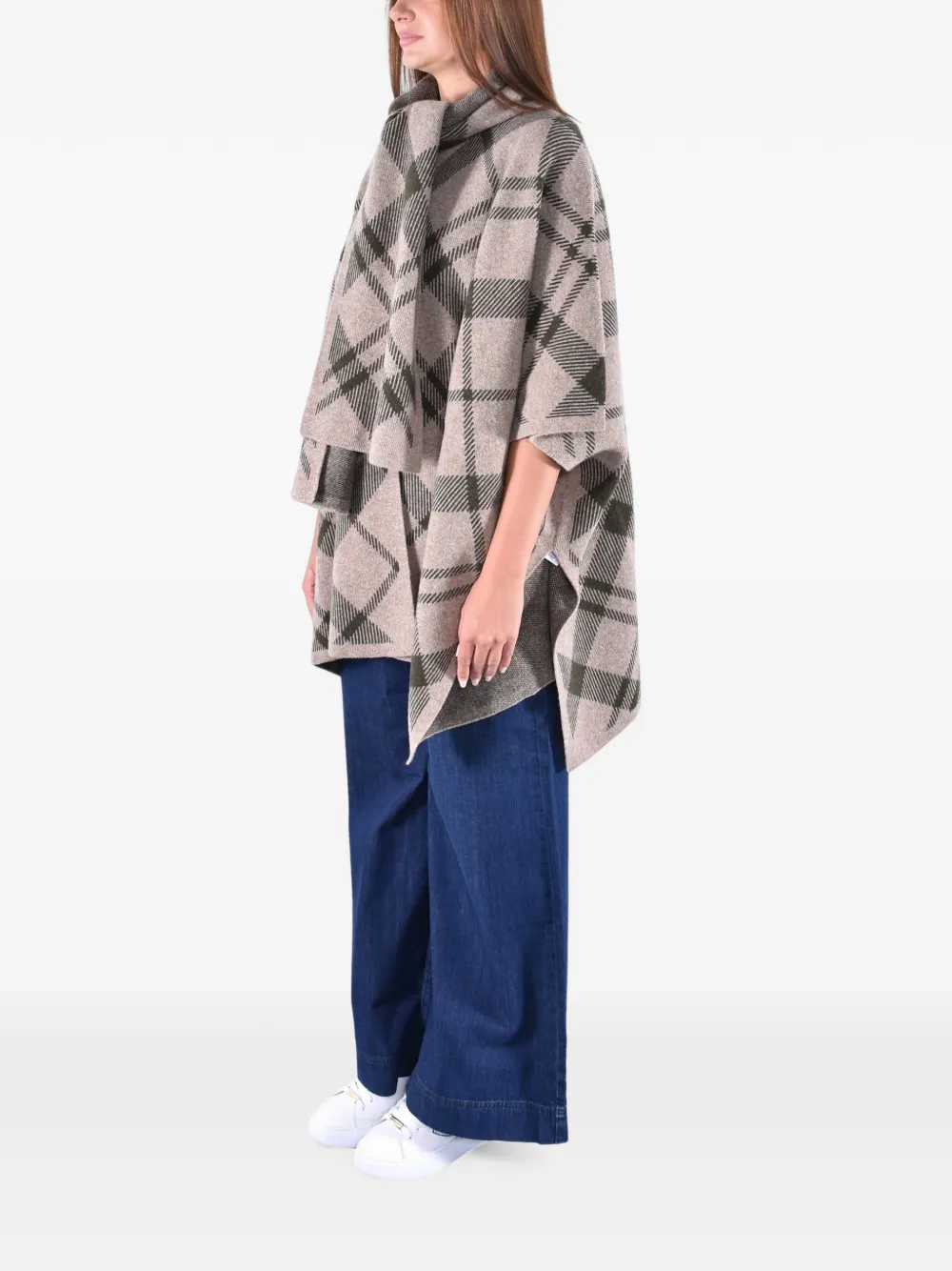 Barbour Vienna knitted cape Beige
